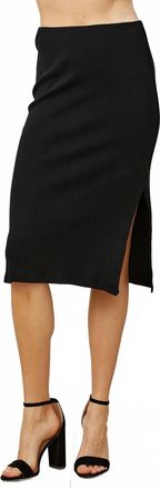Maven West Knit Slit Skirt In Black