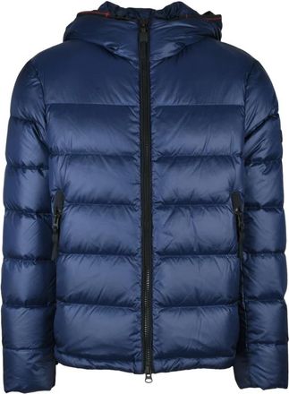 Peuterey Donsjack met ritssluiting zakken - Heren - Gewatteerde jassen - Blauw - L - Jassen