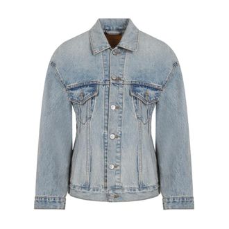 Balenciaga Dames, Jassen, Blauw, Maat: XS Denim