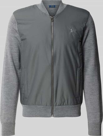 Polo Ralph Lauren Sweatjacke mit Reißverschluss in Mittelgrau, Größe XXL