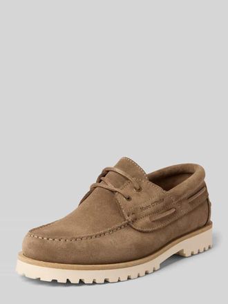 Marc O'Polo Schn&uuml;rschuhe aus Veloursleder Modell LEVI 1B in Taupe, Gr&ouml;&szlig;e 40