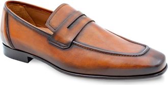 Mezlan Patina Penny Loafer in Dark Cognac at Nordstrom Rack, Size 10.5