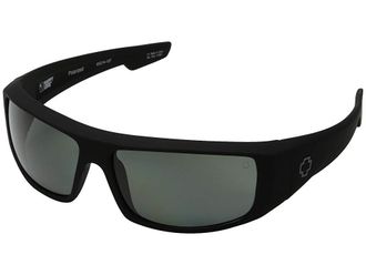 Spy Logan Sport Sunglasses Soft Matte Black/HD Plus Gray Green Polar, Grilamid Frames
