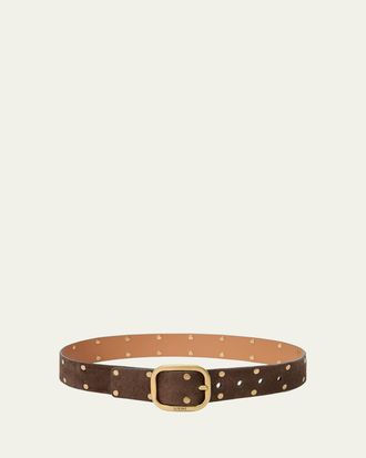 Loewe Rounded Suede Belt