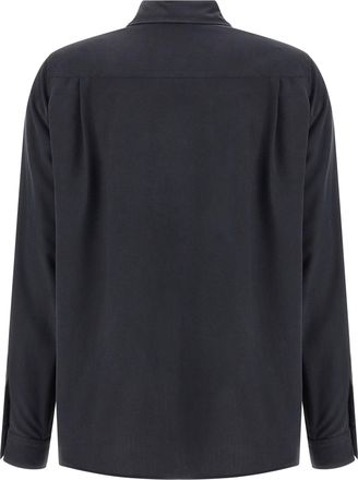 Max Mara Washed Silk Canvas Shirt - Black