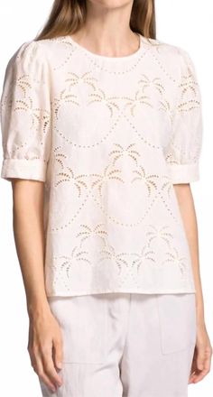 Pink Martini Womens Jada Top In White