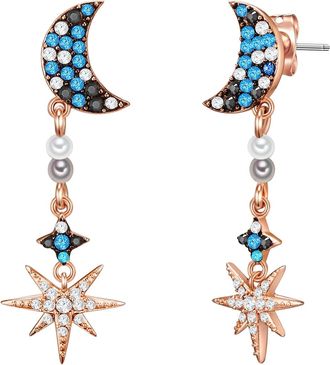 Lulu & Jane Womens Earrings Brass - Rose Gold - One Size