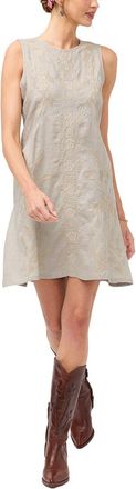 Johnny Was Linen Chevron Tank Linen Mini Dress