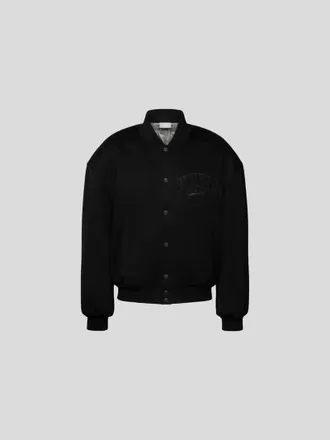VTMNTS College-Jacke mit Druckknopfleiste in Black, Gr&ouml;&szlig;e XL
