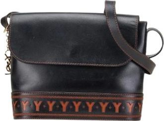 Saint Laurent Pre-owned Cross Body Bags, female, Black, Size: ONE SIZE Pre-owned Leather Shoulder Bag