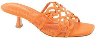 Christian Siriano Ixla Kitten Heel Sandal in Sun Orange at Nordstrom, Size 9.5