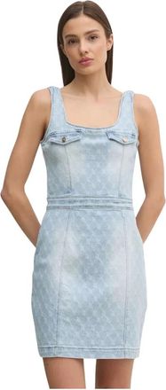 Gaud&igrave; Abito in Denim con Logo - - Dresses - Donna - Blu - L