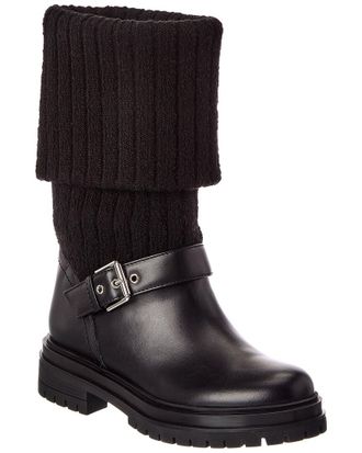 Gianvito Rossi Thurso 20 Knit & Leather Boot