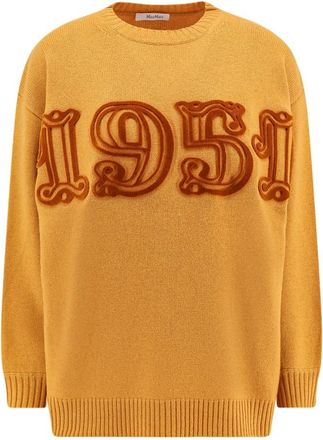 Max Mara Round-neck Truien - Dames - Ronde hals truien - Geel - S - Truien & Vesten