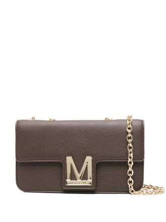 Marc Ellis Blaze chain logo-plaque shoulder bag - women - Polyurethane/Polyester - One Size - Brown