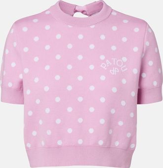 Patou Jersey en mezcla de algod&oacute;n con lunares