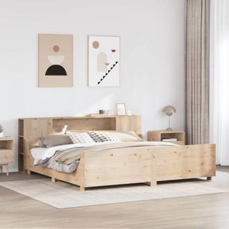 vidaXL Vidaxl - Estructura De Cama Sin Colch&oacute;n Madera Maciza De Pino 180x200 Cm