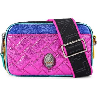 Kurt Geiger Kensington Leather Camera Crossbody Bag in Pink Multi at Nordstrom Rack