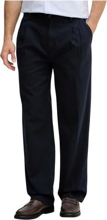 GANT Straight Broeken - Heren - Straight fit broeken - Blauw - W32 - Katoen - Broeken