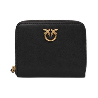 Pinko Pinko, Accessoires, Dames, Zwart, ONE Size, Leer, Taylor Zip Around