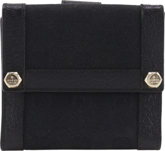 Gucci Black Gg Canvas Wallet (Bi-Fold) (Pre-Owned)