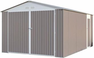 Habitat et Jardin Habitat Et Jardin - Garage in metallo nevada con porta battente - 15,36 m&sup2;