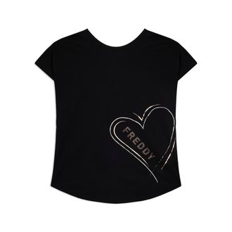 Freddy T-shirt reversibile con cuori e logo