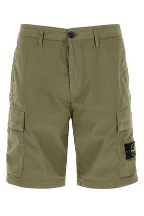 Stone Island Green Logo Shorts