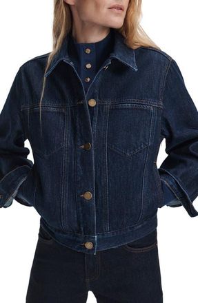 Rag & Bone Marie Denim Trucker Jacket in Dark Rinse at Nordstrom, Size X-Small