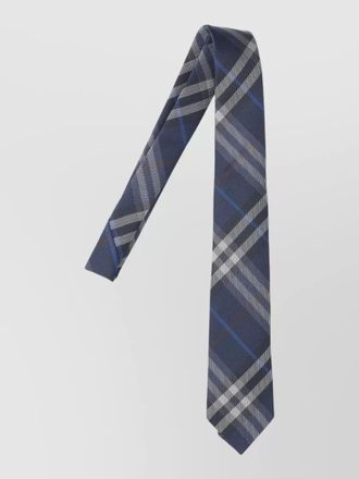 Burberry tie plaid pattern pointed tip standard width