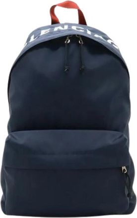 Balenciaga Pre-owned Nylon balenciaga-bags - Dames - Vintage Rugzakken - Blauw - ONE Size - Nylon - Vintage