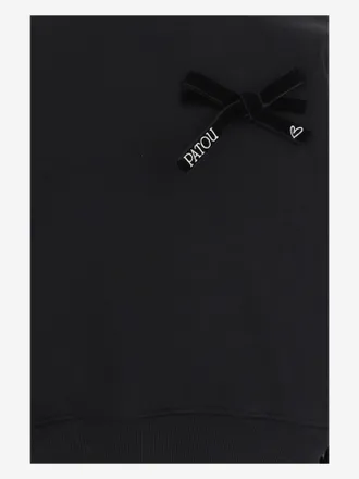 Patou Womens Black Cotton Sweatshirt Top