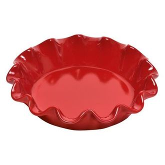 Emile Henry HR Ceramic 10-inch Ruffled Pie Dish in Burgundy at Nordstrom