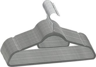 OEM Sale 2025cintres Antid&eacute;rapants 20 Pcs Gris Velours Chill601629