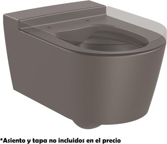 Roca Roca - Taza De Inodoro Suspendido Sin Tapa Rimless Round Inspira Color: Caf&eacute;