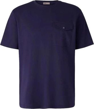 Herno Klassiek T-shirt met ronde hals van katoen - Heren - T-shirts - Blauw - XL - Katoen - Tops