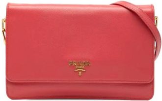 Prada Pre-owned Vintage Crossbodytas - Dames - Vintage Schoudertas - Roze - ONE Size - Leer - Vintage