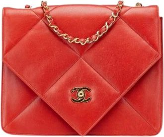Chanel Pre-owned Cross Body Bags, female, Red, Size: ONE SIZE Pre-owned Vintage Shoulder Bag