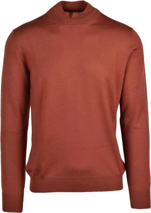 Gran Sasso Truien & Vesten, Heren, Oranje, 2Xl, Wol, Lupetto Turtleneck