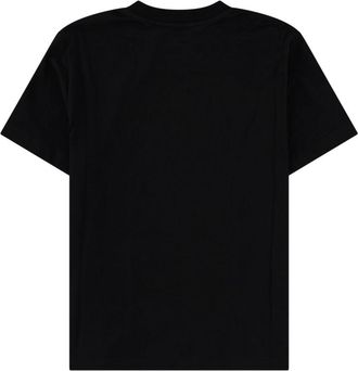 Msgm Lace-Embroidered Logo T-Shirt - Black