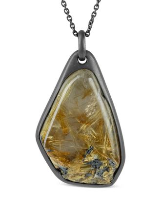 Parts Of Four sterling silver Halos rutilated quartz necklace