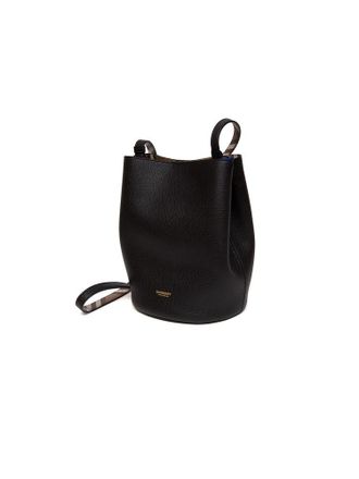 Burberry Leather Bucket Bag - Black