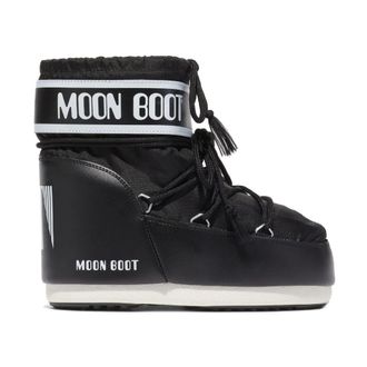 Moon Boot Stivali da neve bassi in nylon nero con logo - - Shoes - Uomo - Nero - 42 EU