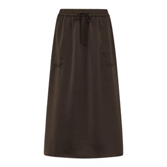 Lollys Laundry Amond LL Midi Skirt - Skirts - Mujer - Marr&oacute;n - L