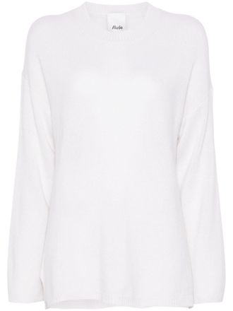 Allude Maglione girocollo in cashmere - Bianco