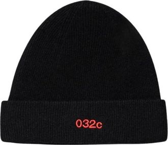 032c Cashmere Blend Beanie - Heren - Hoeden - Zwart - ONE Size - Wol - Accessoires