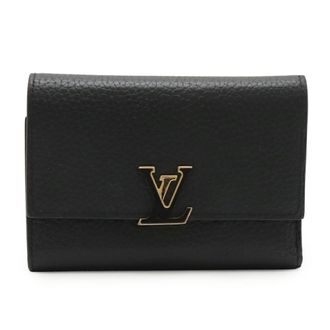 Louis Vuitton Hot Pink Noir Leather Wallet (Tri-Fold) (Pre-Owned)