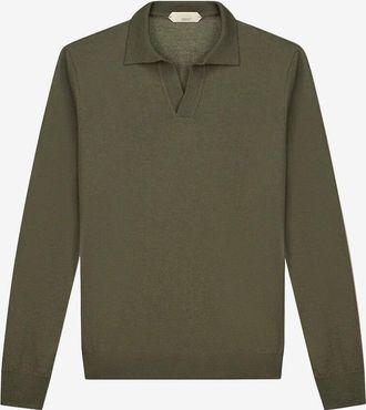 Aur&eacute;lien Strick-Kurzarm-Polohemd aus Cashwool