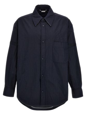 Thom Browne Mens Snap Front Overshirt
