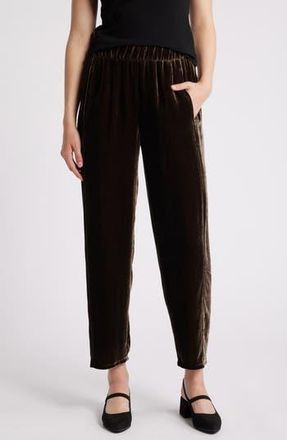 Eileen Fisher Velvet Lantern Ankle Pants in Wren at Nordstrom Rack, Size Large